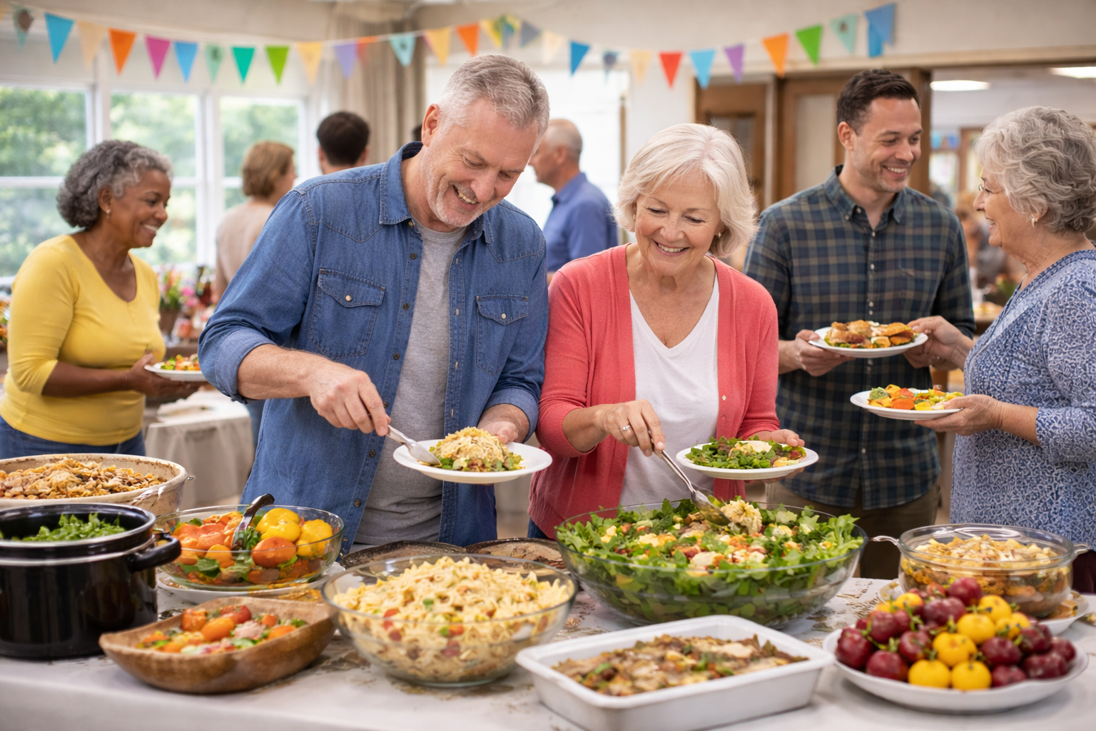 Community potluck gathering
